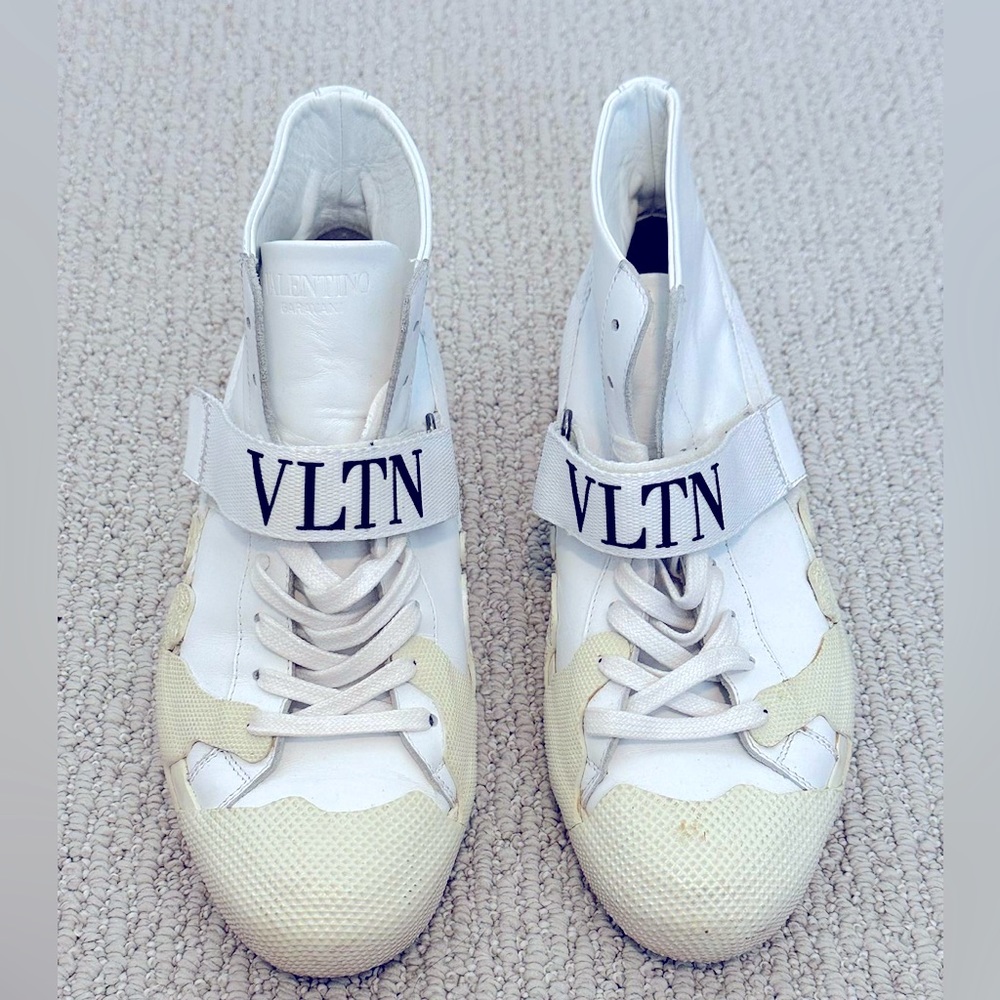 VALENTINO VLTN White High-Top Sneakers for Men